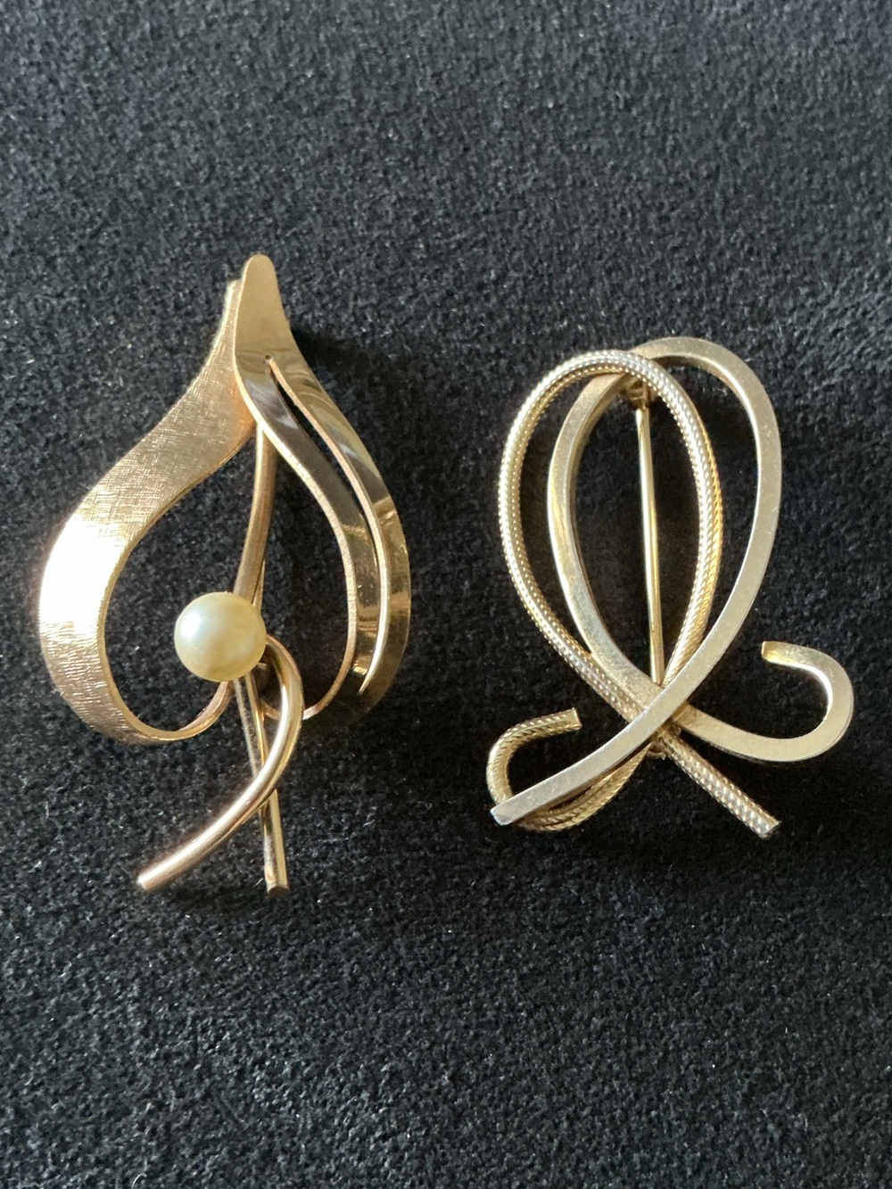 2 Vintage 12K Gold Filled Brooches